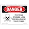 Signmission OSHA Danger, Pesticide Storage Fire Cause Toxic Fumes, 10in X 7in Decal, 7" W, 10" L, Landscape OS-DS-D-710-L-2037 - alternate 1